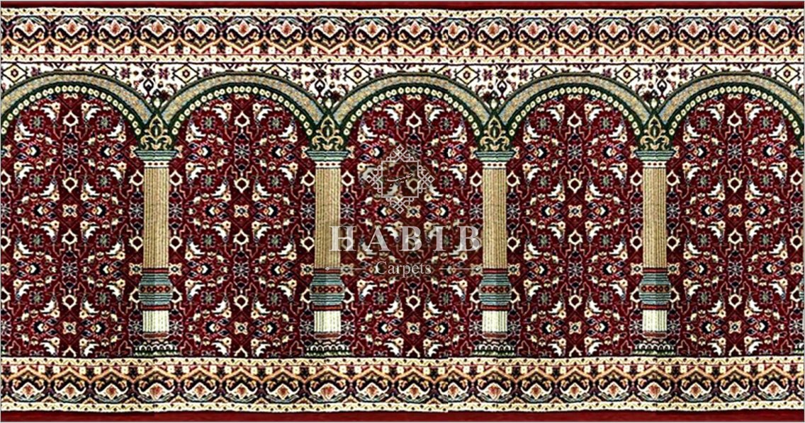 Jual Karpet Masjid Red Mosque Piral Full Motif Habib Karpet